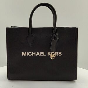 Michael Kors Black Tote with Gold Accents